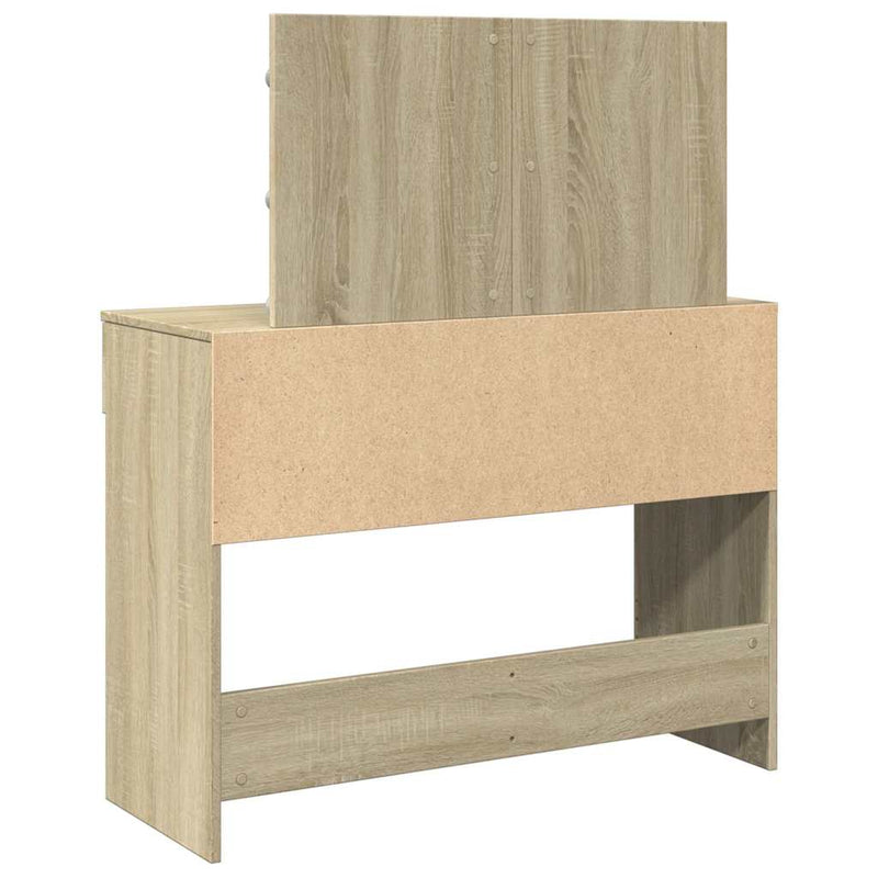 Masă de toaletă cu LED, stejar sonoma, 100x40x120 cm