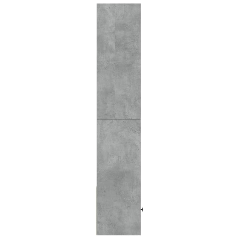 Bibliotecă, gri beton, 40x36x189 cm, lemn compozit