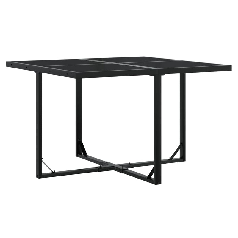 Set mobilier de grădină cu perne, 9 piese, negru, poliratan