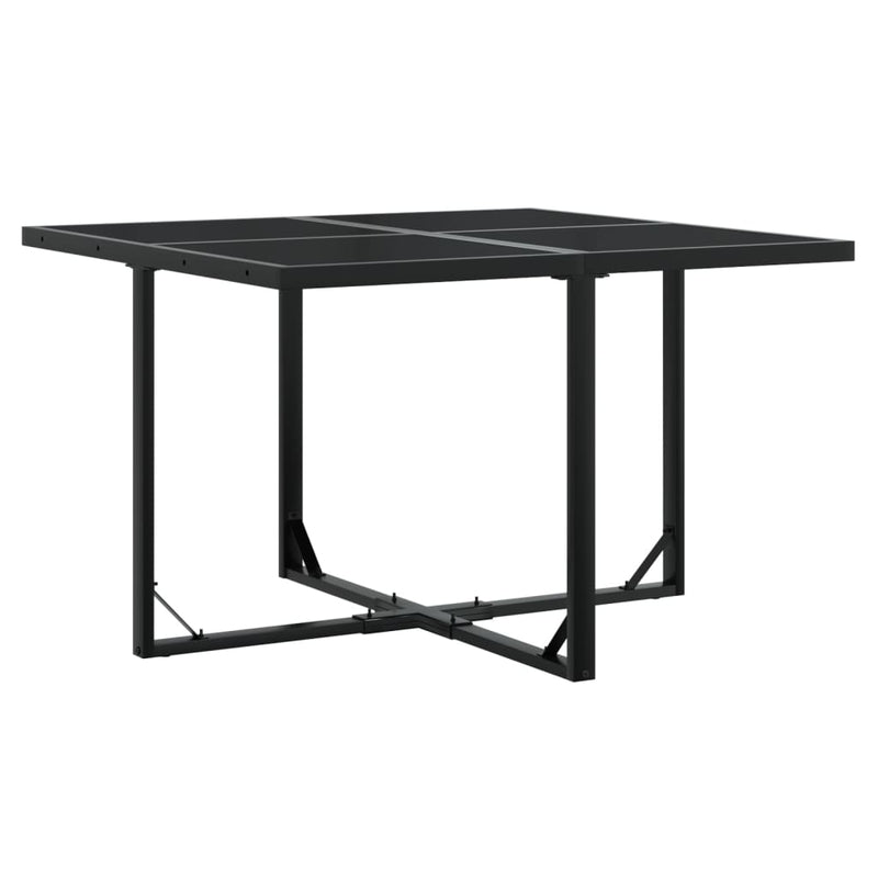 Set mobilier de grădină cu perne, 9 piese, negru, poliratan
