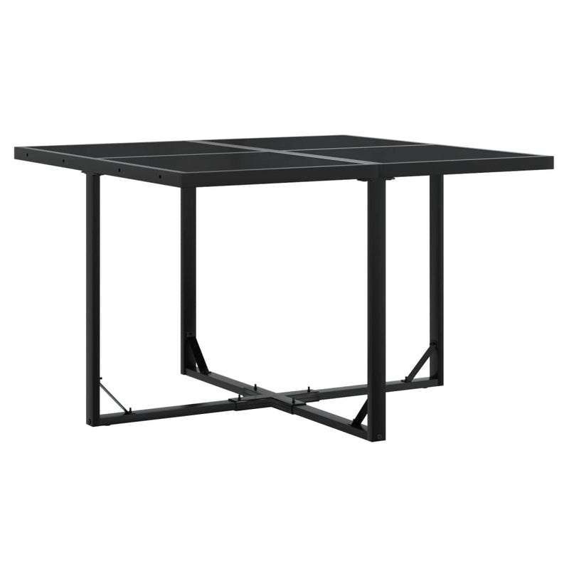 Set mobilier de grădină, 5 piese, cu perne, negru, textilenă