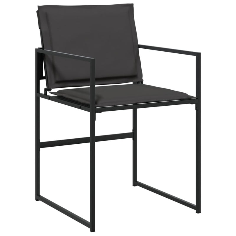 Set mobilier de grădină, 9 piese, cu perne, negru, textilenă