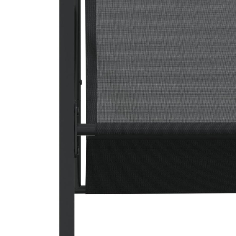 Set mobilier de grădină, 13 piese, negru, textilenă