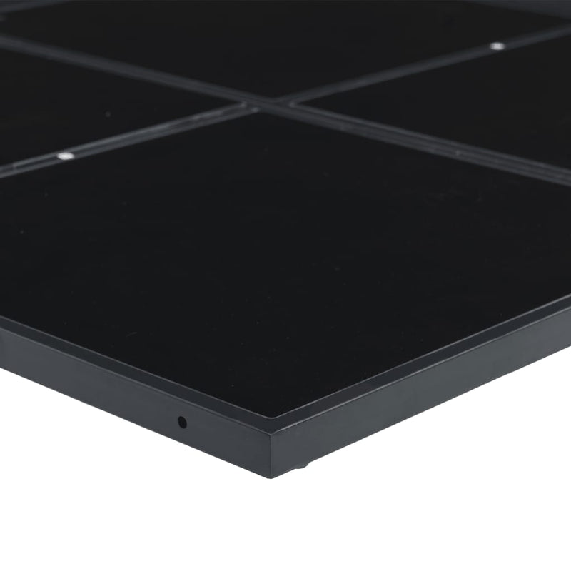 Set mobilier de grădină, 13 piese, negru, textilenă