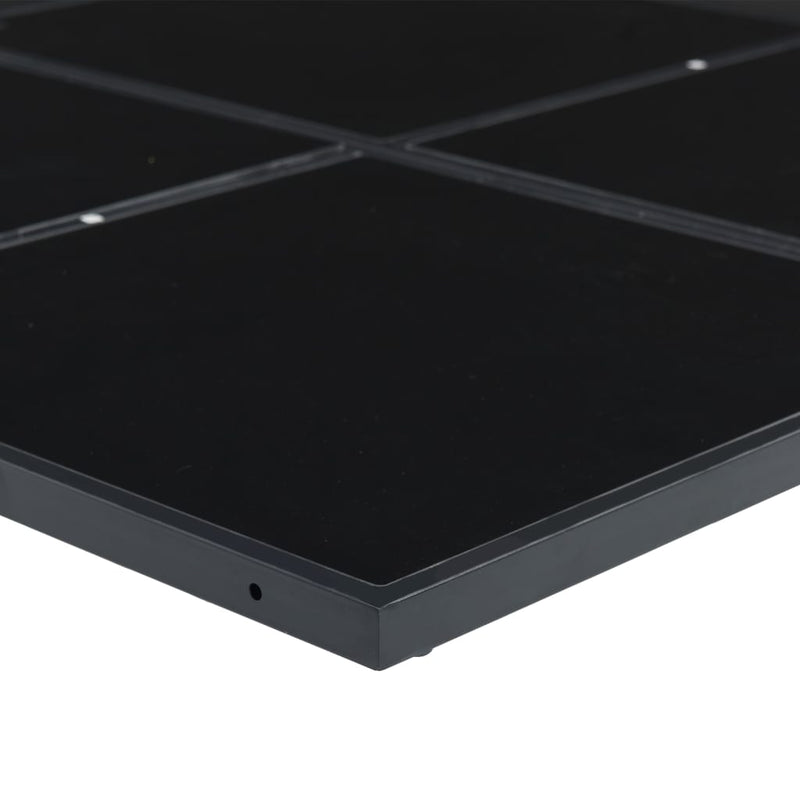 Set mobilier de grădină, 13 piese, negru, textilenă