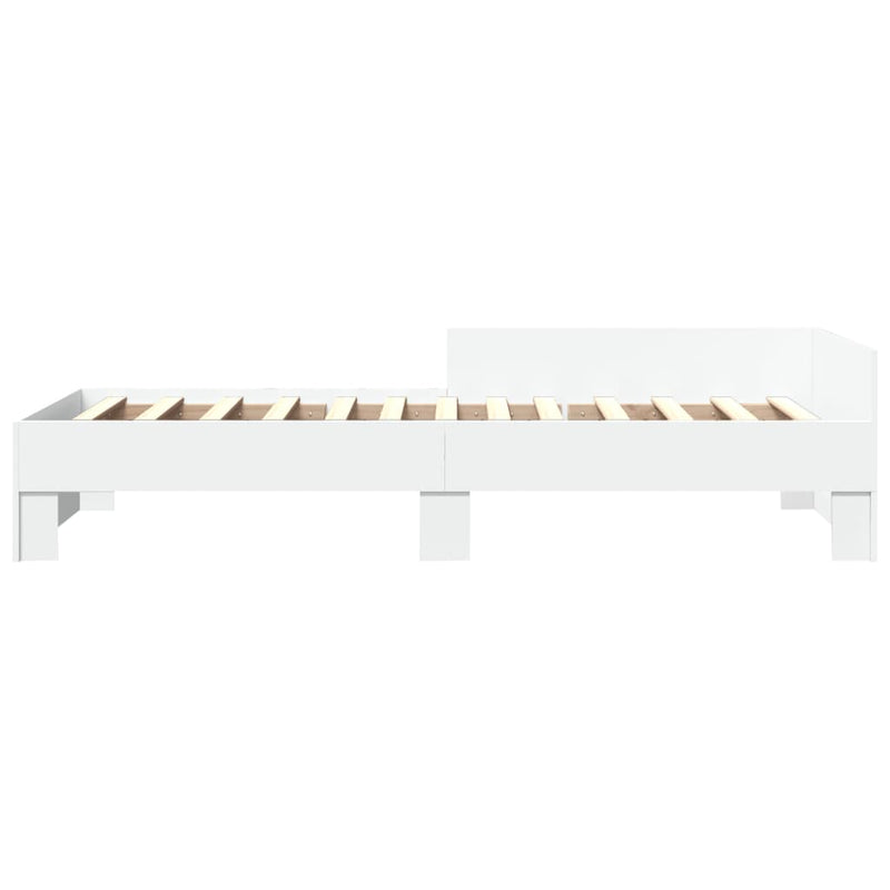 Cadru de pat, alb, 100x200 cm, lemn prelucrat