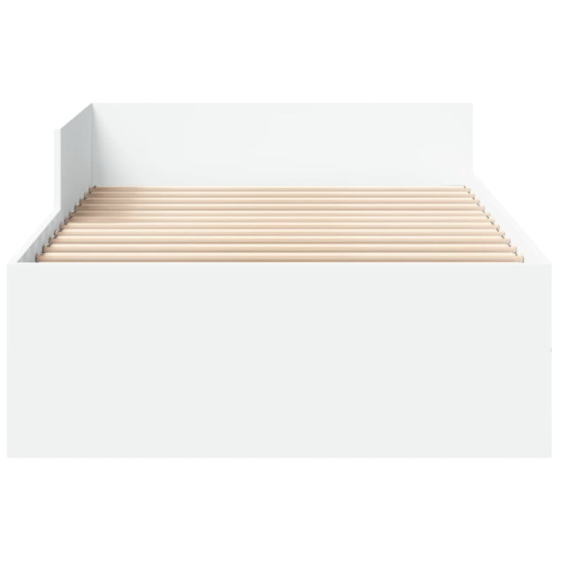 Cadru de pat, alb, 100x200 cm, lemn prelucrat