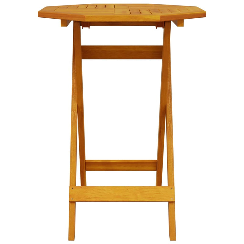 Set de bistro pliabil, 3 piese, lemn masiv de acacia