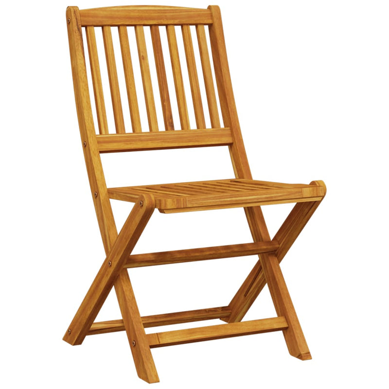 Set de bistro pliabil, 3 piese, lemn masiv de acacia