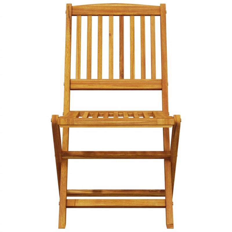 Set de bistro pliabil, 3 piese, lemn masiv de acacia