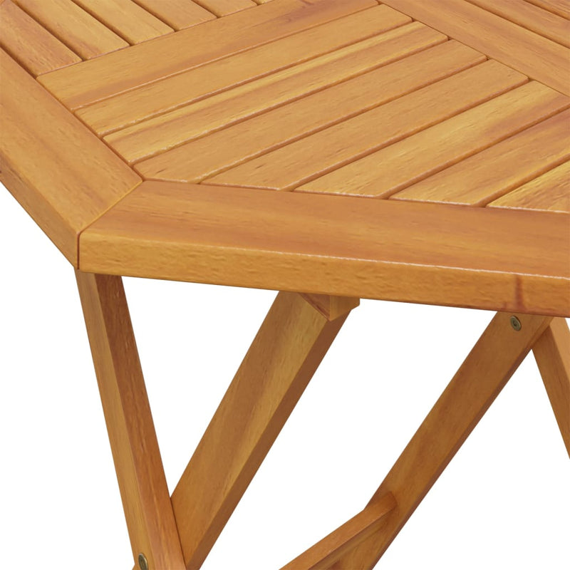 Set de bistro pliabil, 3 piese, lemn masiv de acacia