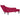 Sezlong cu cotiera dreapta Wine Red Velvet