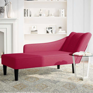 Sezlong cu cotiera dreapta Wine Red Velvet