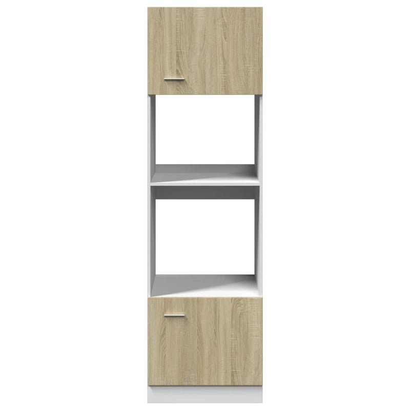 Dulap cuptor microunde “Lyon”, stejar Sonoma, 60 x 57 x 207 cm