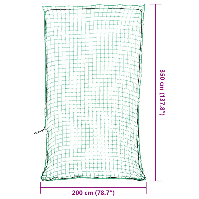 Plasă de remorcă cu funie elastică, verde, 3,5x2 m, PP