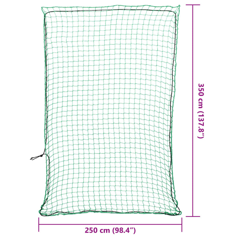 Plasă de remorcă cu funie elastică, verde, 3,5x2,5 m, PP