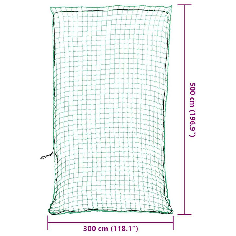 Plasă de remorcă cu funie elastică, verde, 5x3 m, PP