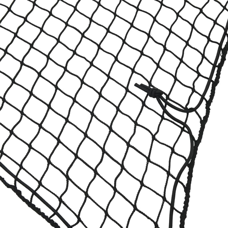 Plasă de remorcă cu funie elastică, negru, 3,5x2,5 m, PP