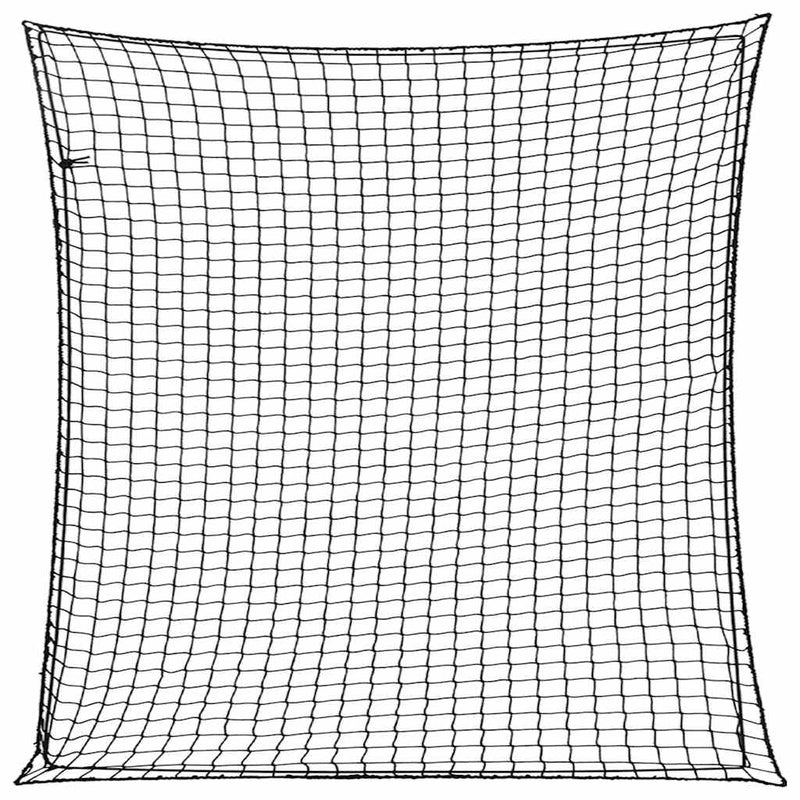 Plasă de remorcă cu funie elastică, negru, 3x3 m, PP