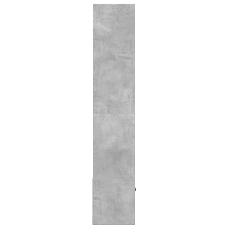 Bibliotecă, gri beton, 70x36x189 cm, lemn compozit