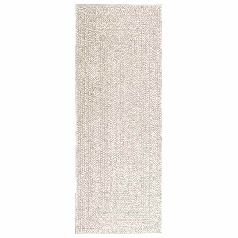 Covor „ZIZUR” crem aspect iută pentru interior și exterior