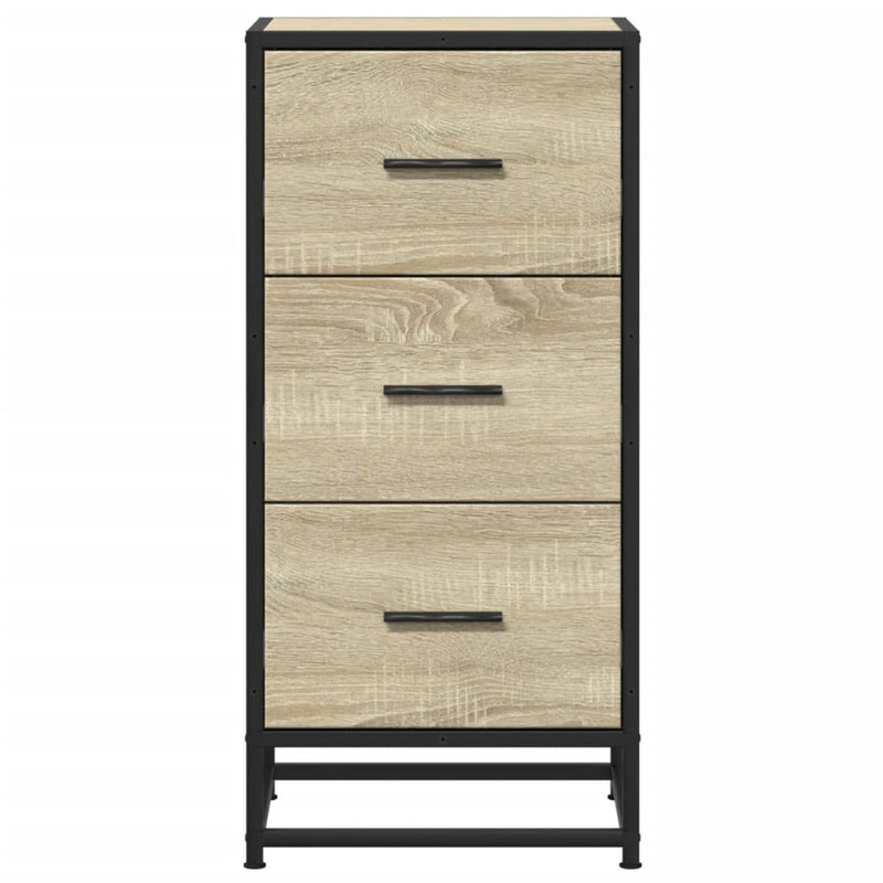 Dulap, stejar sonoma, 35,5x35x76 cm, lemn prelucrat și metal