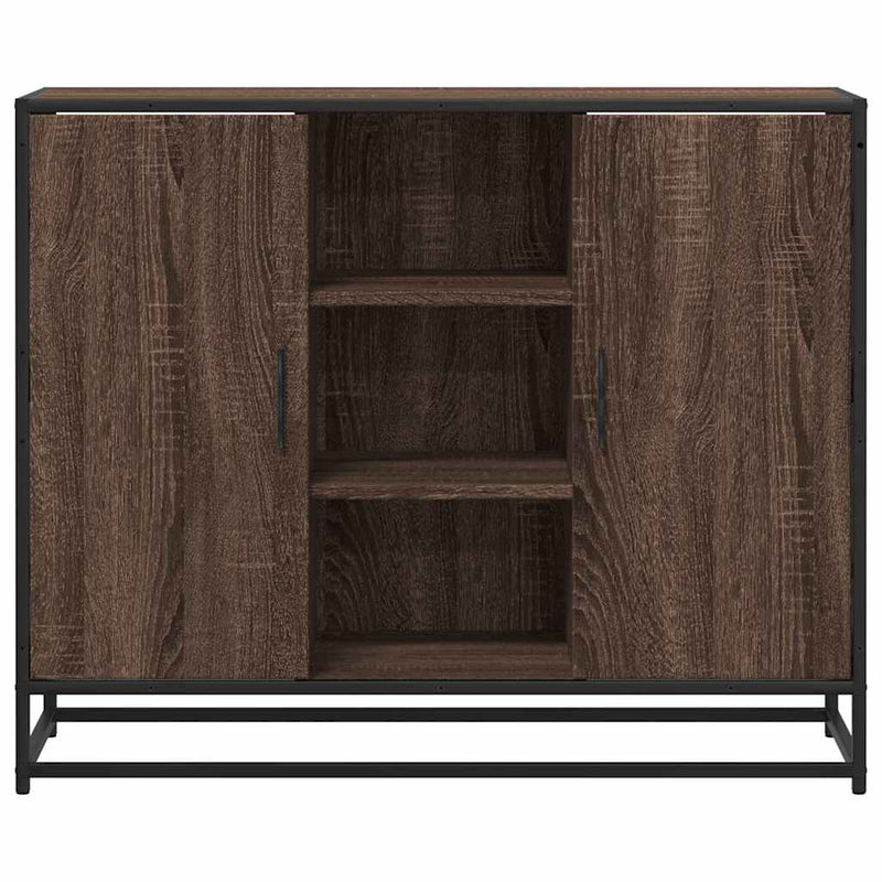 Dulap, stejar maro, 92x35x76 cm, lemn prelucrat