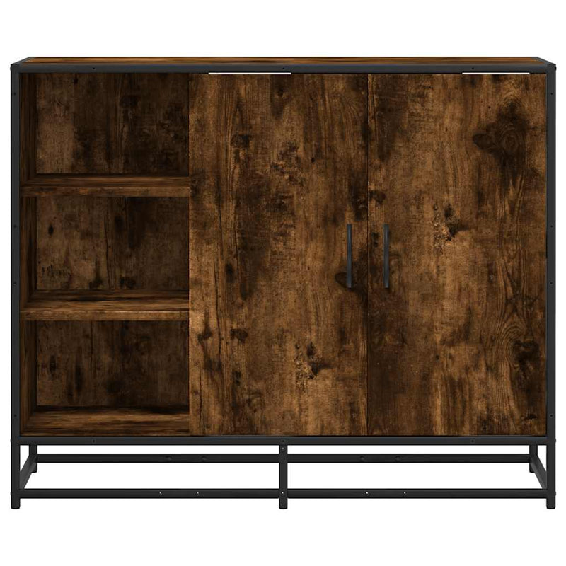 Servantă, stejar fumuriu, 92x35x76 cm, lemn compozit