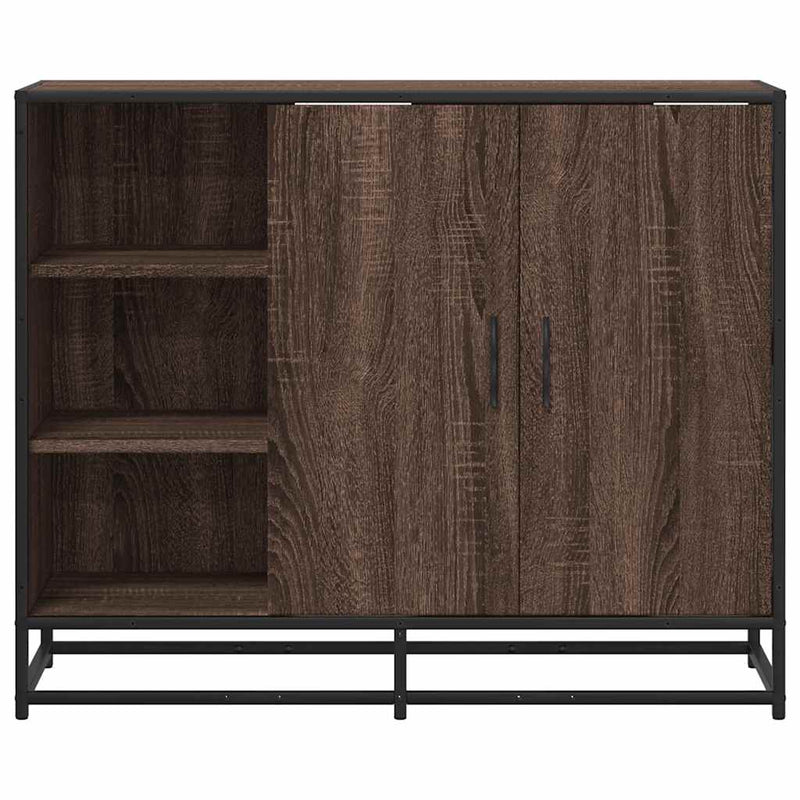 Dulap, stejar maro, 92x35x76 cm, lemn prelucrat