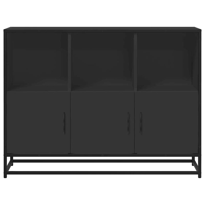 Dulap, negru, 100x35x76 cm, lemn prelucrat