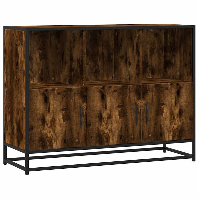 Dulap, stejar fumuriu, 100x35x76 cm, lemn compozit