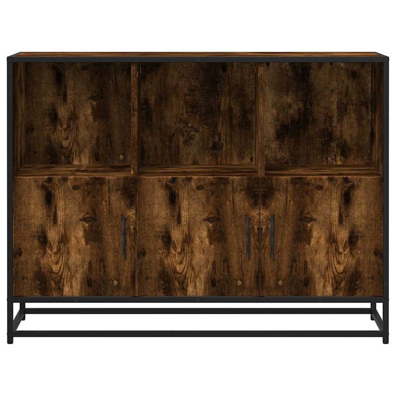 Dulap, stejar fumuriu, 100x35x76 cm, lemn compozit