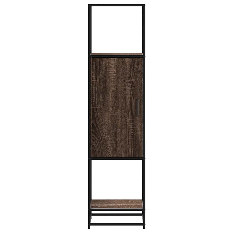 Dulapuru stejar maro 35,5x35x139 cm lemn și metal prelucrat