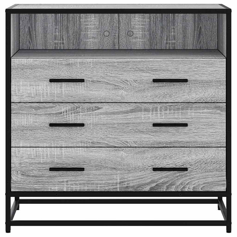 Dulap cu sertar, gri sonoma, 70x41x70 cm, lemn prelucrat