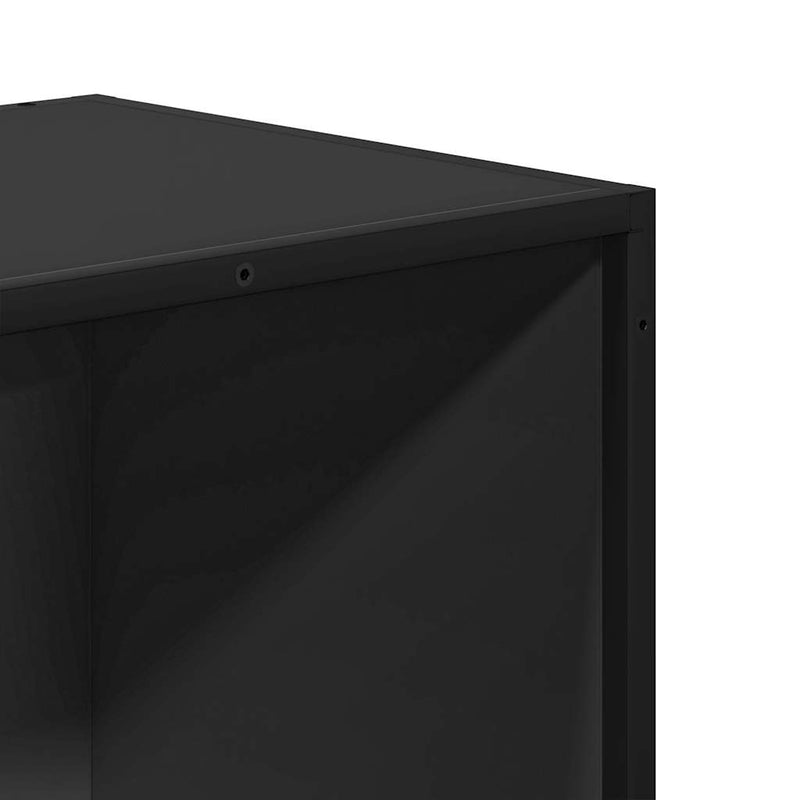 Bibliotecă, negru, 65,5x33x107,5 cm, lemn prelucrat