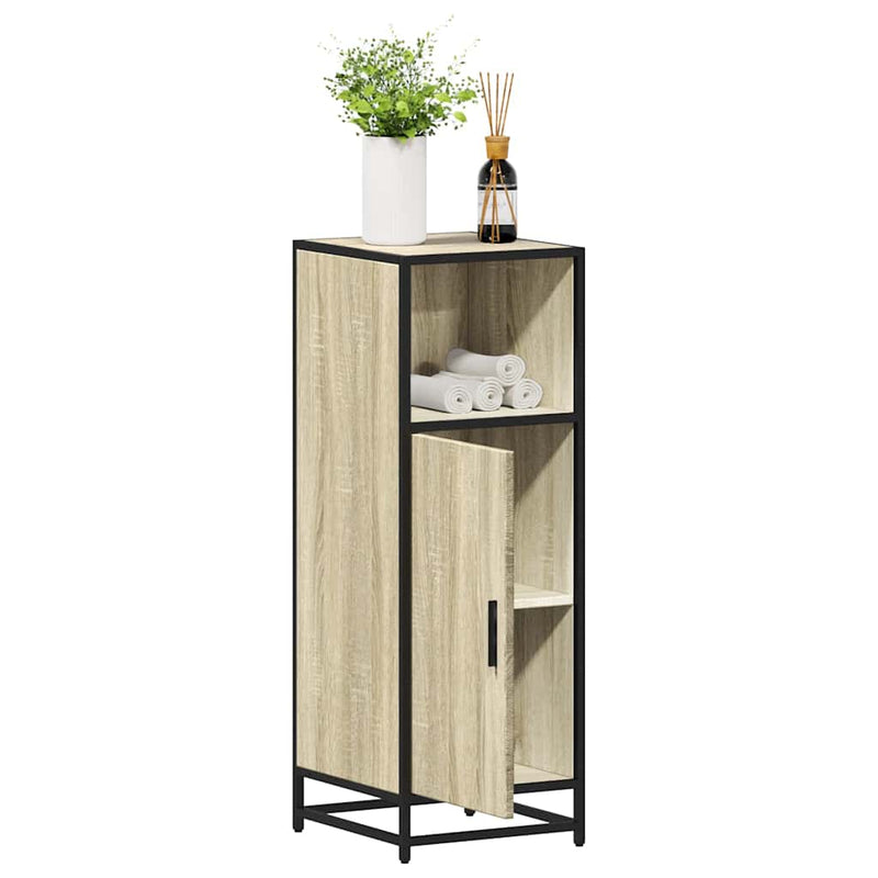 Dulap de baie din stejar Sonoma, 35x37,5x100 cm, lemn stratificat