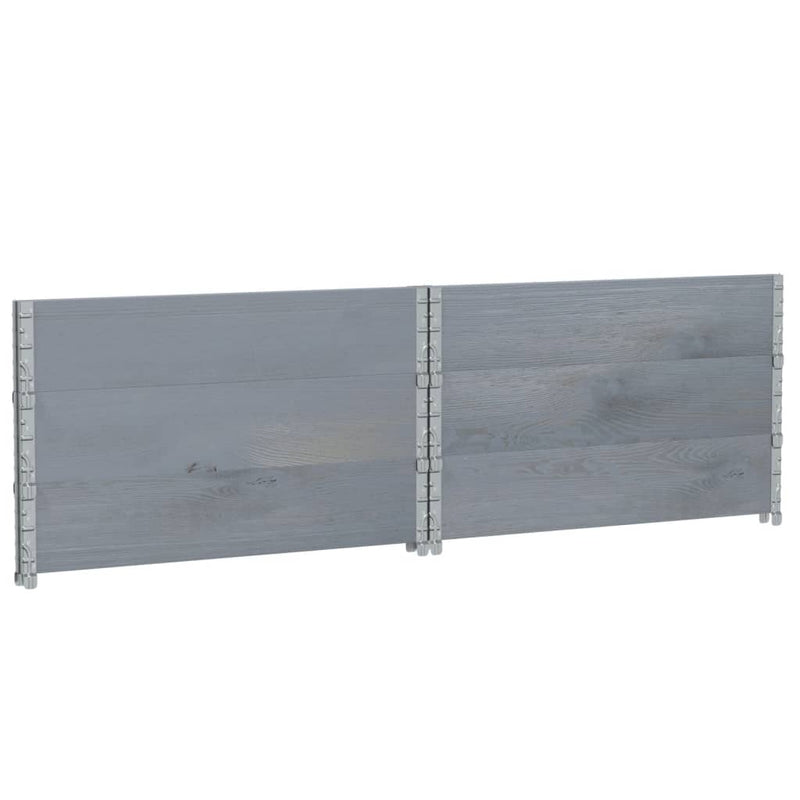 Rame pentru paleți 3 buc. gri 100x100 cm lemn masiv de pin