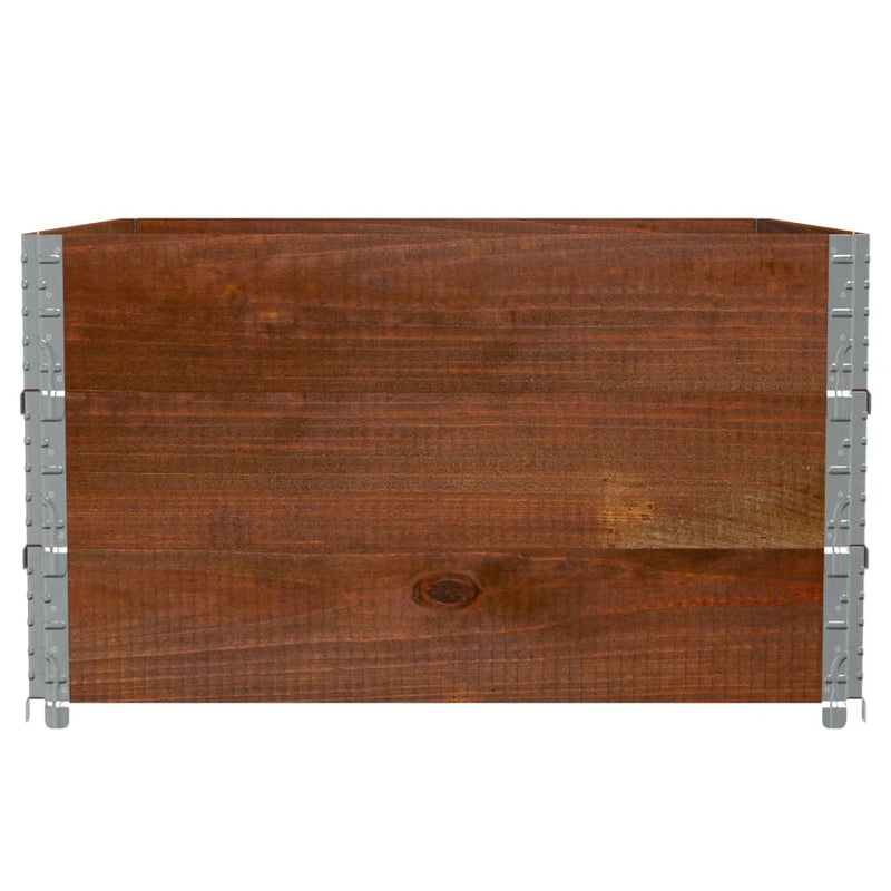 Rame pentru paleți 3 buc. maro 100x100 cm lemn masiv de pin