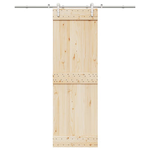 Set piese pentru ușă glisantă, argintiu, 200 cm oțel inoxidabil