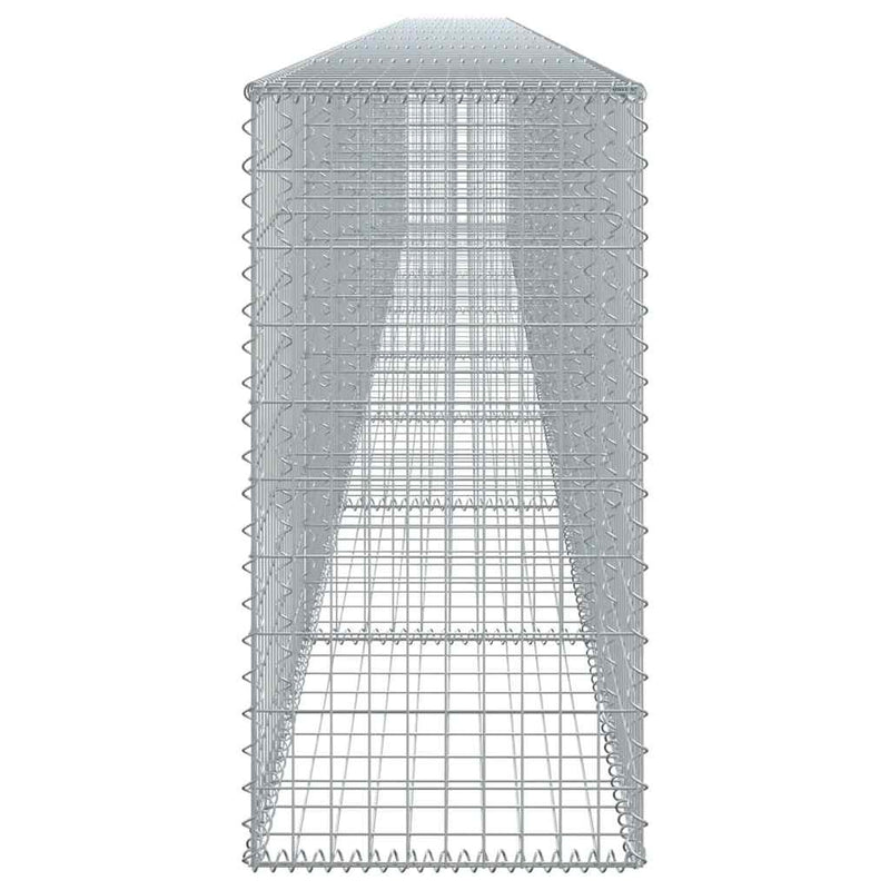 Coș gabion cu capac, 800x50x100 cm, fier galvanizat