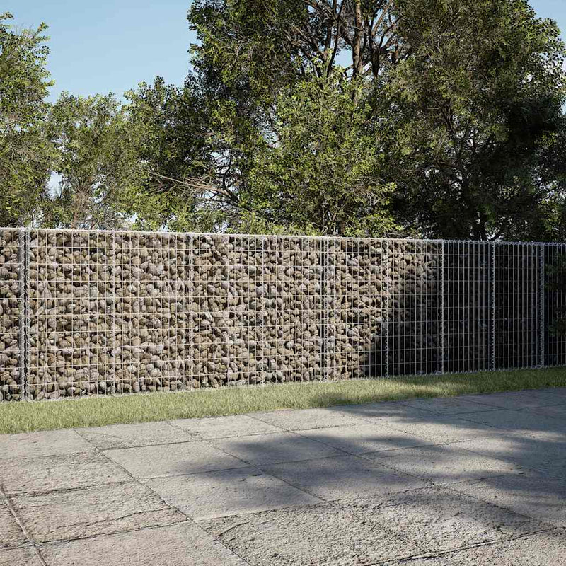 Coș gabion cu capac, 800x50x100 cm, fier galvanizat