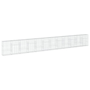 Coș gabion cu capac, 1200x50x150 cm, fier galvanizat