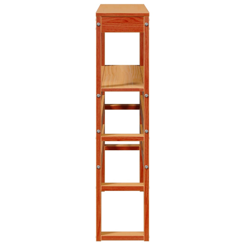 Tăblie de pat cu rafturi, maro ceruit, 100 cm, lemn masiv pin