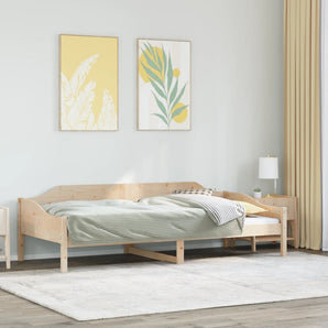 Cadru de pat fără saltea, 90x200 cm, lemn masiv pin