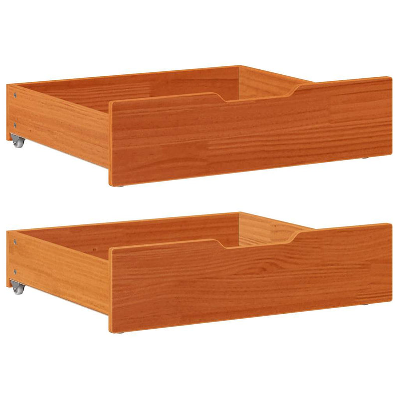 Sertare de pat 2 buc. 65x55x17 cm maro ceruit lemn masiv de pin