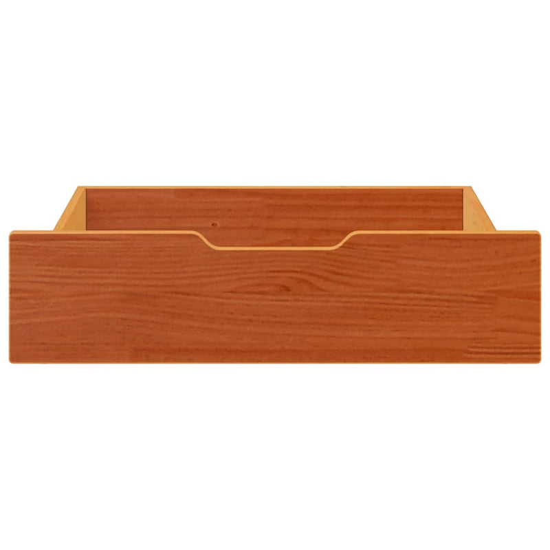 Sertare de pat 2 buc. 65x55x17 cm maro ceruit lemn masiv de pin