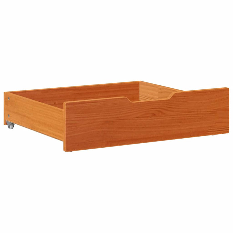 Sertare de pat 2 buc. 65x55x17 cm maro ceruit lemn masiv de pin