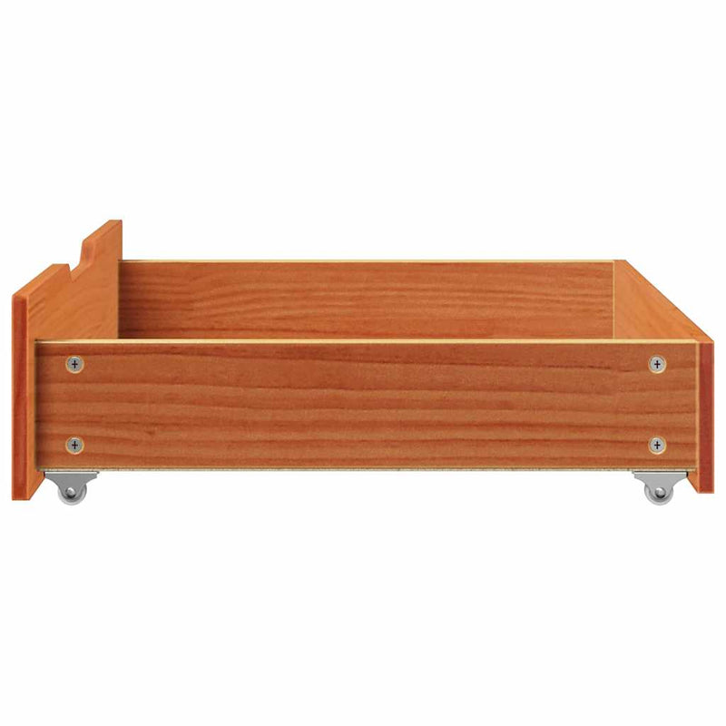 Sertare de pat 2 buc. 65x55x17 cm maro ceruit lemn masiv de pin
