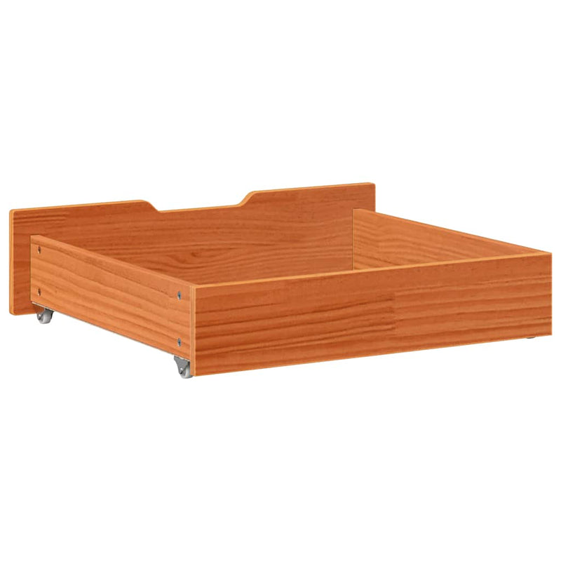 Sertare de pat 2 buc. 65x55x17 cm maro ceruit lemn masiv de pin