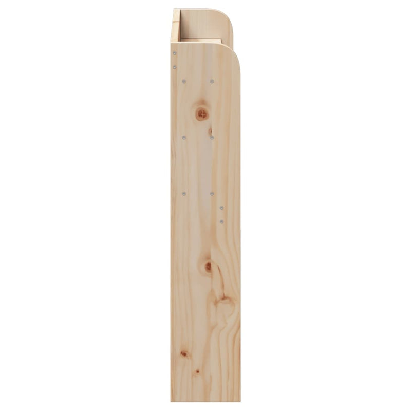 Tăblie de pat cu rafturi, 90 cm, lemn masiv de pin